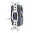 30A 120/277V Toggle Locking Double-Throw Ctr-OFF 2 Pole AC Quiet Switch (Brown)