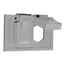 Weatherproof Wallplate, 1-Gang, Horizontal (Gray)