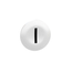 Harmony ZB Round Black Marked I Push Button Cap - White
