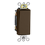 15A, 120/277V Decora Plus Rocker 3-way AC Quiet Switch, Commercial Spec Grade, Self Grounding, Back & Side Wired(Brown)