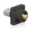 18 Series Cam-Type Male Panel Mount Receptacle, 90-Degree, 2/0 4/0 AWG, 400A Max (Black)