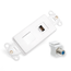 Decora Telephone And Video Insert Kit w/ One 6P6C Usoc Jack And One F-Connector Coupler (White)