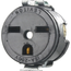 Single Receptacle Outlet,  Short Strap, 15A, 250V Side Wire, NEMA 6-15R, 2-Pole, 3-Wire, Mounting Screws Not Included - Black