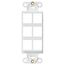 Antimicrobial Treated Quickport, Decora Multimedia Insert, 6 Ports (White)