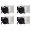 SF50-80-100 Bath Fan, Trim Kit, Single Speed, 50-80-100 CFM (4 Pack)