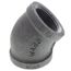1-1/4" Black 45° Elbow, Class 150