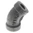 1/4" Black 45° Elbow