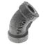 1/8" Black 45° Elbow