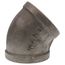 3" Black 45° Elbow, Class 150