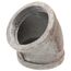 4" Black 45° Elbow, Class 150