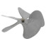 12" Aluminum 5 Blade CW Fan Blade, 1/2" Bore (w/ Hub)