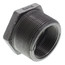 2" x 1-1/2" x 1-1/2" Black Double Tapped Tank Bushing