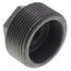1-1/2" x 1/2" Black Hexagon Bushing, Class 150