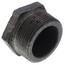 1-1/2" x 1/8" Black Hexagon Bushing