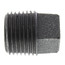 1/2" Black Regular Cored Plug