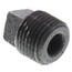 1/2" Black Regular Cored Plug