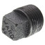 1/2" Black Regular Cored Plug