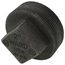 2" Black Regular Cored Plug