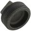 2" Black Regular Cored Plug