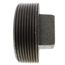 3" Black Regular Cored Plug