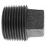 3/4" Black Regular Cored Plug