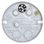 6 Cubic Inch Steel Pan Ceiling Fan & Fixture Mount for 1/2" or 5/8" Drywall