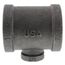 1-1/2" x 1-1/2" x 1/2" Black Tee, Class 150