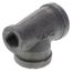 1-1/2" x 1-1/4" x 1-1/2" Black Tee, Class 150