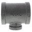 1-1/2" x 1-1/2" x 3/4" Black Tee