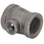 1-1/2" x 1-1/4" x 1/2" Black Tee, Class 150