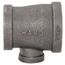 1-1/2" x 1-1/4" x 1/2" Black Tee, Class 150