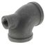 1-1/2" x 1/2" x 1-1/2" Black Tee