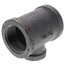 1-1/4" x 1-1/4" x 3/4" Black Tee