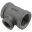 1-1/4" x 1-1/4" x 3/4" Black Tee