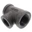 1-1/4" x 1" x 1" Black Tee, Class 150