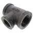1-1/4" x 3/4" x 1" Black Tee