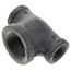 1/2" X 1/2" X 1" Black Tee, Class 150
