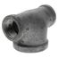 1/2" X 1/2" X 1" Black Tee, Class 150