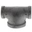 1/2" X 1/2" X 1" Black Tee, Class 150