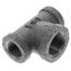 1/2" X 1/2" X 3/4" Black Tee, Class 150