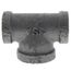 1/2" X 1/2" X 3/4" Black Tee, Class 150