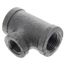 1/2" X 1/2" X 3/8" Black Tee, Class 150