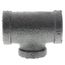 1/2" X 1/2" X 3/8" Black Tee, Class 150