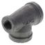 1" x 1/2" x 1" Black Tee, Class 150