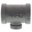 2-1/2" x 2-1/2" x 1-1/4" Black Tee, Class 150