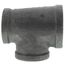 2" x 1-1/2" x 1-1/2" Black Tee, Class 150