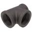 2" x 1-1/2" x 2" Black Tee, Class 150