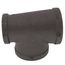 2" x 1-1/2" x 2" Black Tee, Class 150