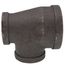 2" x 1-1/4" x 1-1/4" Black Tee, Class 150