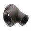 2" x 1-1/4" x 2" Black Tee, Class 150